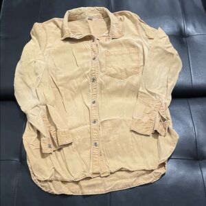 Old Navy Women’s Men's Light Tan Shirt Jacket